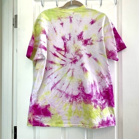 Gildan tie dye Skull t-shirt skeleton Grateful Simko tee hippie hipster goth L - Picture 5 of 5